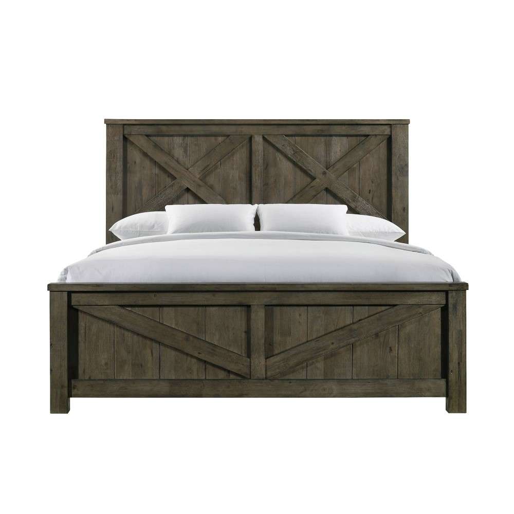 Picket House Furnishings - Memphis King Panel Bed in Grey - MV500KB veiw 3