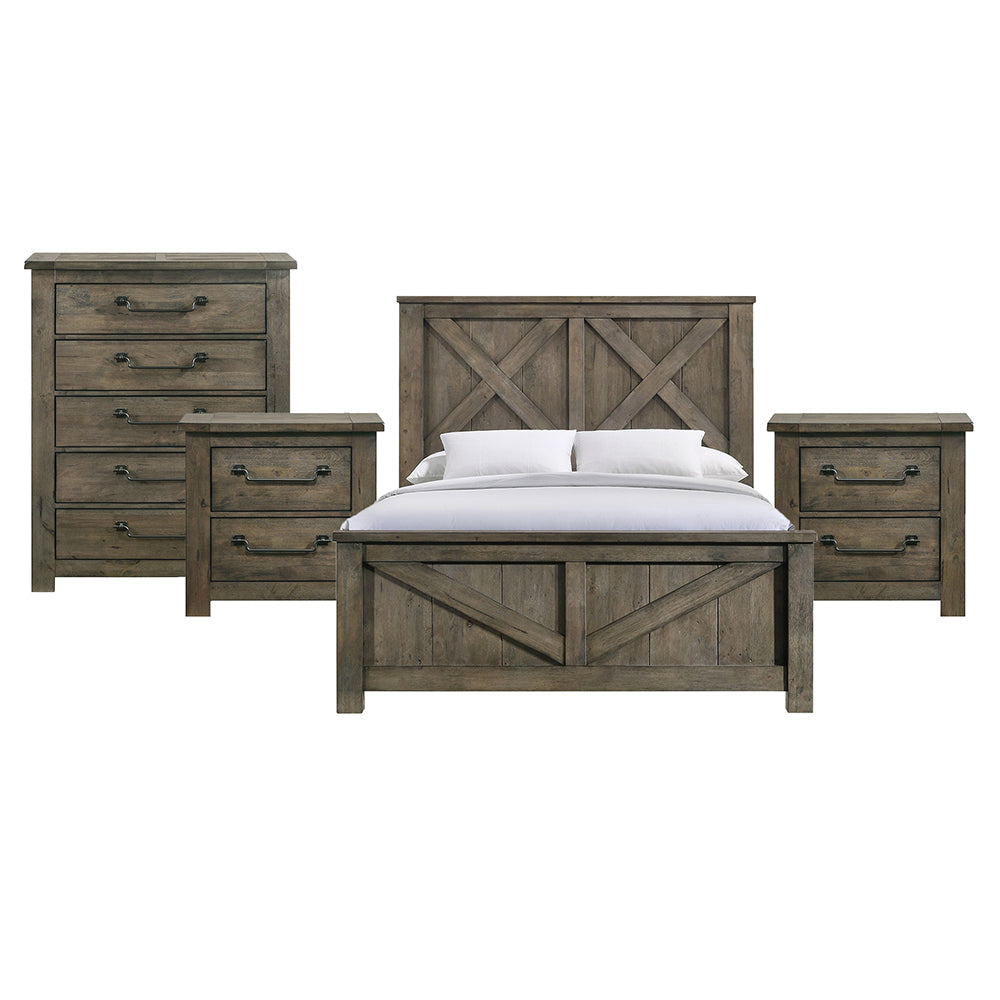 Picket House Furnishings - Memphis Queen 4PC Bedroom Set - MV500QBNSCH view 1