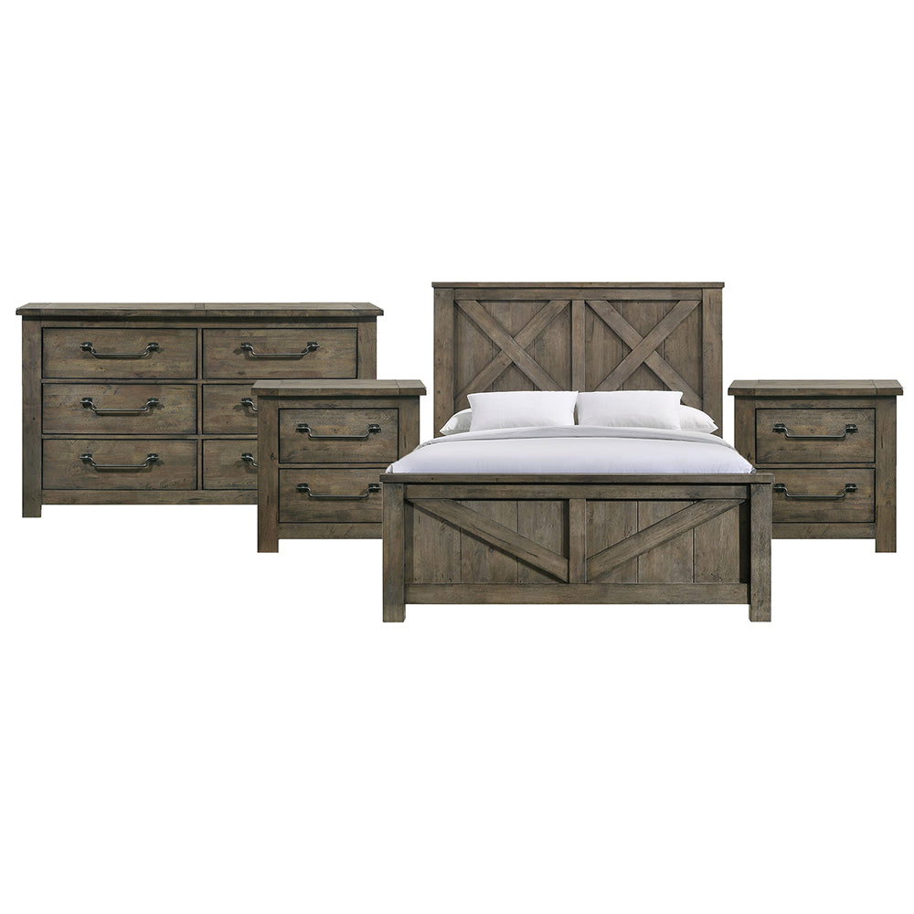 Picket House Furnishings - Memphis Queen 4PC Bedroom Set - MV500QBNSDR view 1