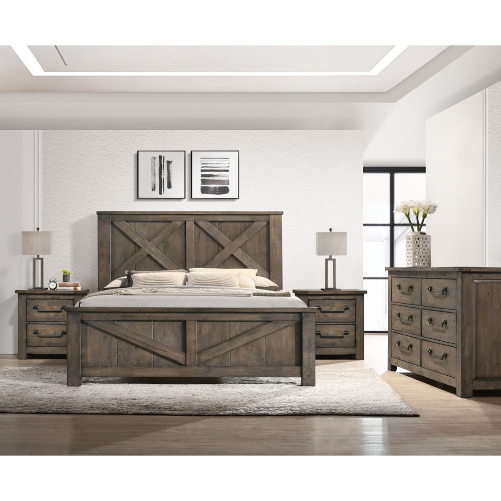 Picket House Furnishings - Memphis Queen 4PC Bedroom Set - MV500QBNSDR view 3
