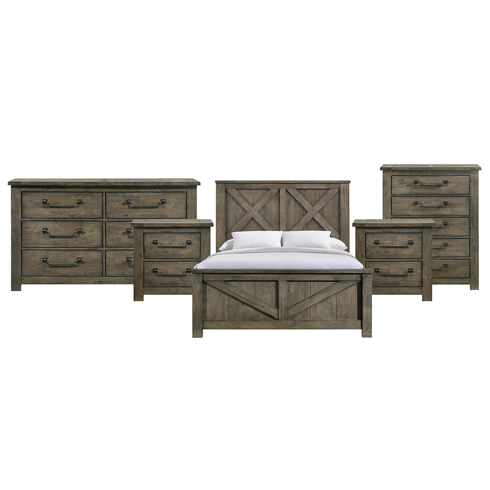 Picket House Furnishings - Memphis Queen 5PC Bedroom Set - MV500QBNSDRC view 1