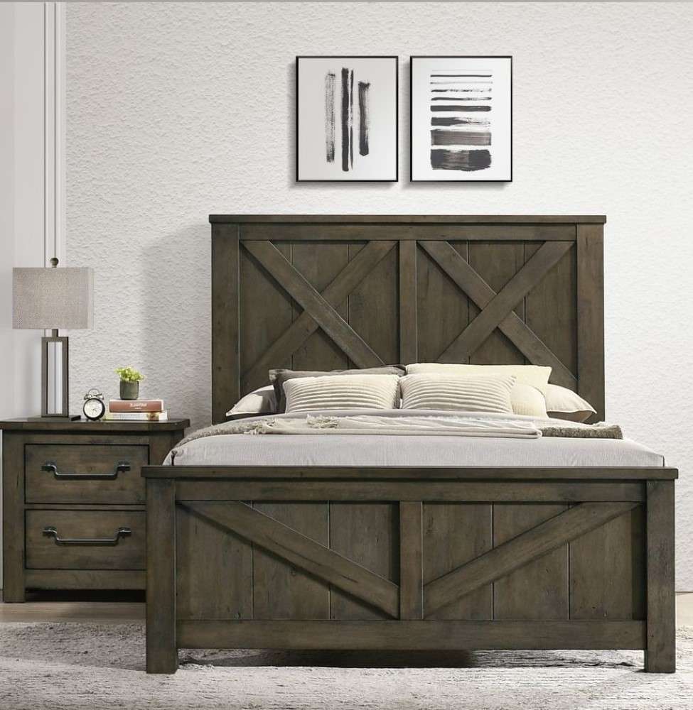 Picket House Furnishings - Memphis Queen Panel Bed in Grey - MV500QB veiw 1