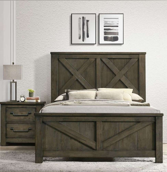 Picket House Furnishings - Memphis Queen Panel Bed in Grey - MV500QB veiw 1