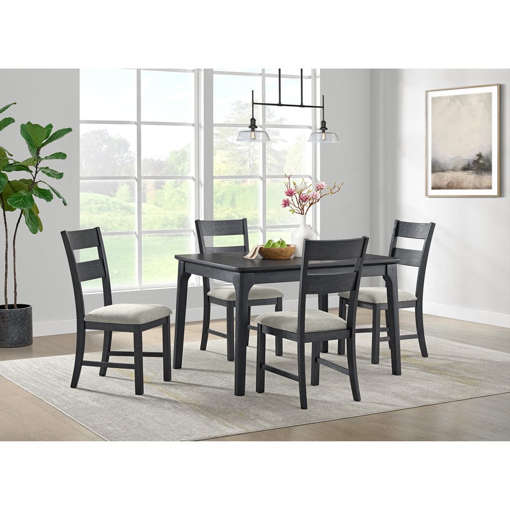 Picket House Furnishings -  Mendoza 5PC Dining Set with Table and 4 Chairs in Black - D-12990-8-5DS view 8