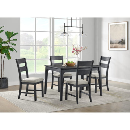 Picket House Furnishings -  Mendoza 5PC Dining Set with Table and 4 Chairs in Black - D-12990-8-5DS view 8