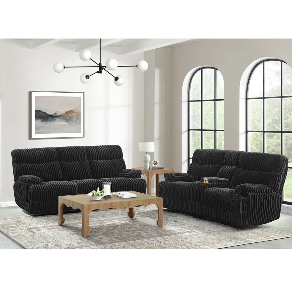 Picket House Furnishings - Merrick 2PC Living Room Set in Masis Black-Sofa & Loveseat - U-16220-8847-SL-2PC veiw 4