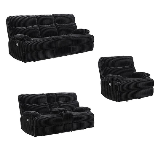 Picket House Furnishings - Merrick 3PC Living Room Set in Masis Black-Sofa, Loveseat & Recliner - U-16220-8847-3PC veiw 1