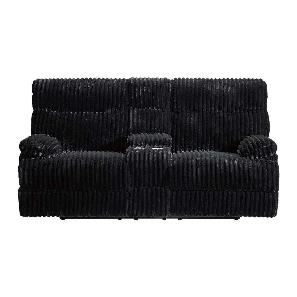 Picket House Furnishings - Merrick Motion Loveseat with Console in Masis Black - U-16220-8847-285 veiw 2