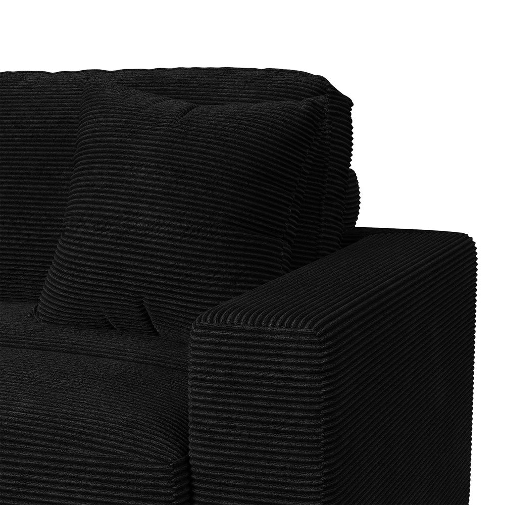 Picket House Furnishings - Mesa 3PC Sectional Set with LHF Chaise in Steno Black - U-8540-9446-LCSE-3PC view 3