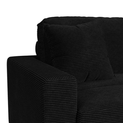 Picket House Furnishings - Mesa 3PC Sectional Set with RHF Chaise in Steno Black - U-8540-9446-RCSE-3PC view 3
