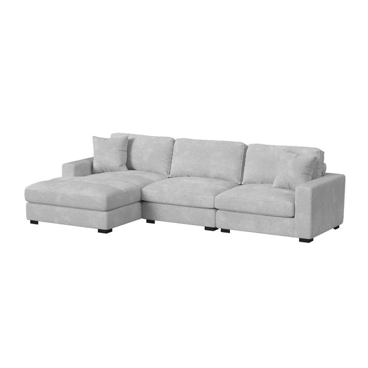 Picket House Furnishings - Mesa Modular 3PC Sectional Set with LHF Chaise in Steno Stone - U-8540-9443-LCSE-3PC veiw 1
