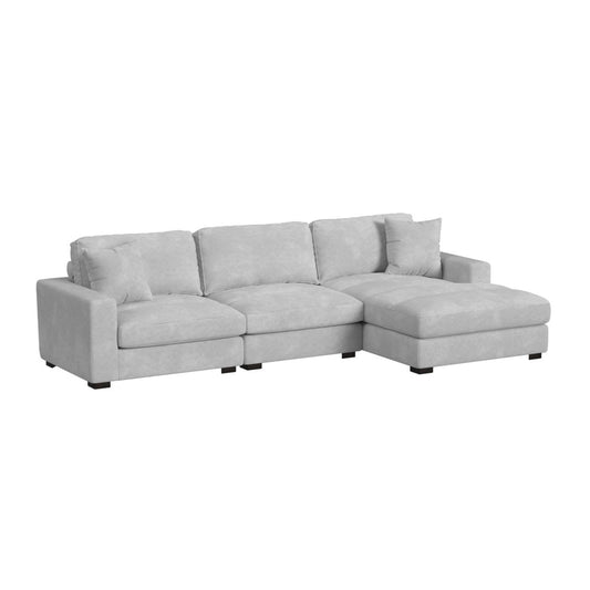 Picket House Furnishings - Mesa Modular 3PC Sectional Set with RHF Chaise in Steno Stone - U-8540-9443-RCSE-3PC veiw 1
