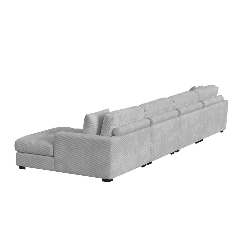 Picket House Furnishings - Mesa Modular 4PC Sectional Set with RHF Chaise in Steno Stone - U-8540-9443-RCSE-4PC veiw 3