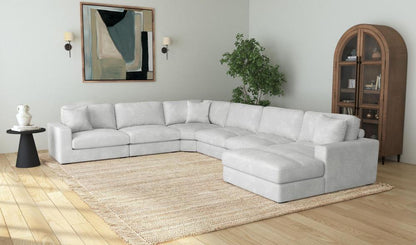 Picket House Furnishings - Mesa Modular 6PC Sectional Set with RHF Chaise in Steno Stone - U-8540-9443-RCSE-6PC veiw 3