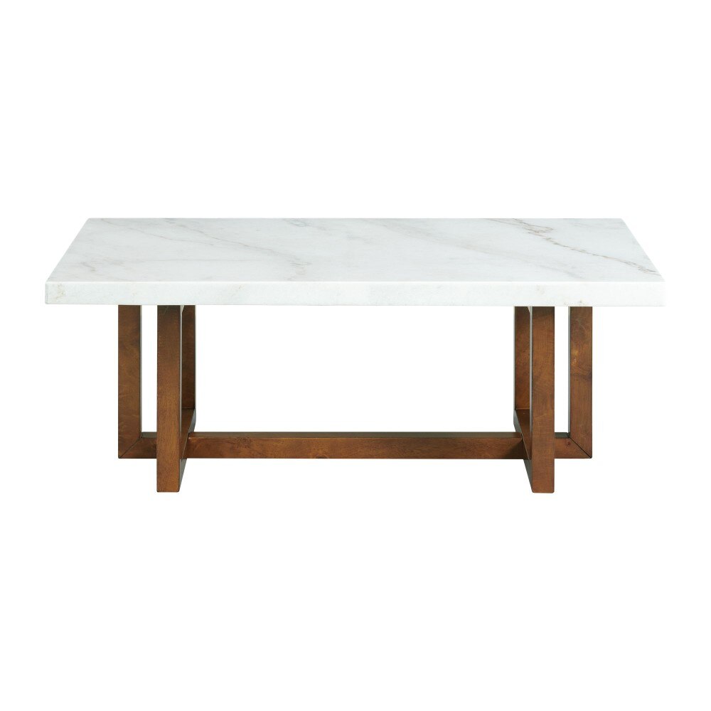 Picket House Furnishings - Meyers 2PC Occasional Marble Table Set in White - CTMS1002PC veiw 3