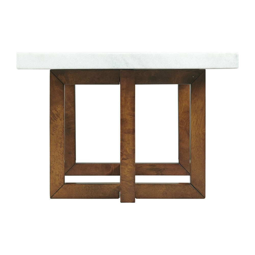 Picket House Furnishings - Meyers Marble Rectangular Coffee Table in White - CTMS100CTE veiw 3