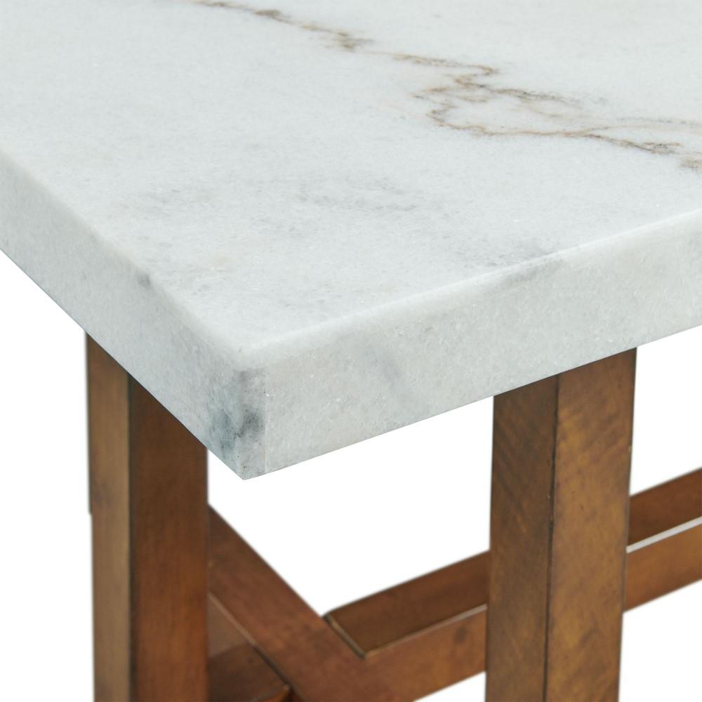 Picket House Furnishings - Meyers Marble Square End Table in White - CTMS100ETE veiw 6