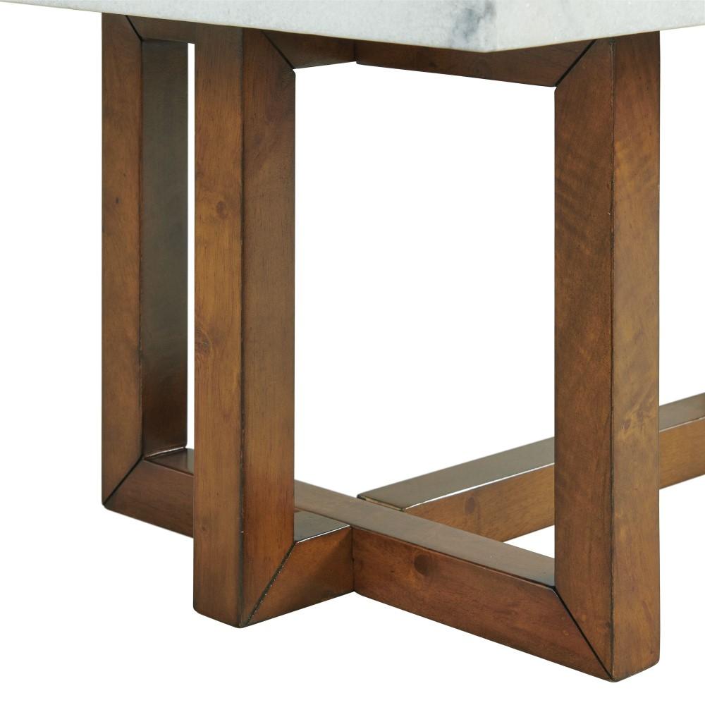 Picket House Furnishings - Meyers Marble Square End Table in White - CTMS100ETE veiw 7