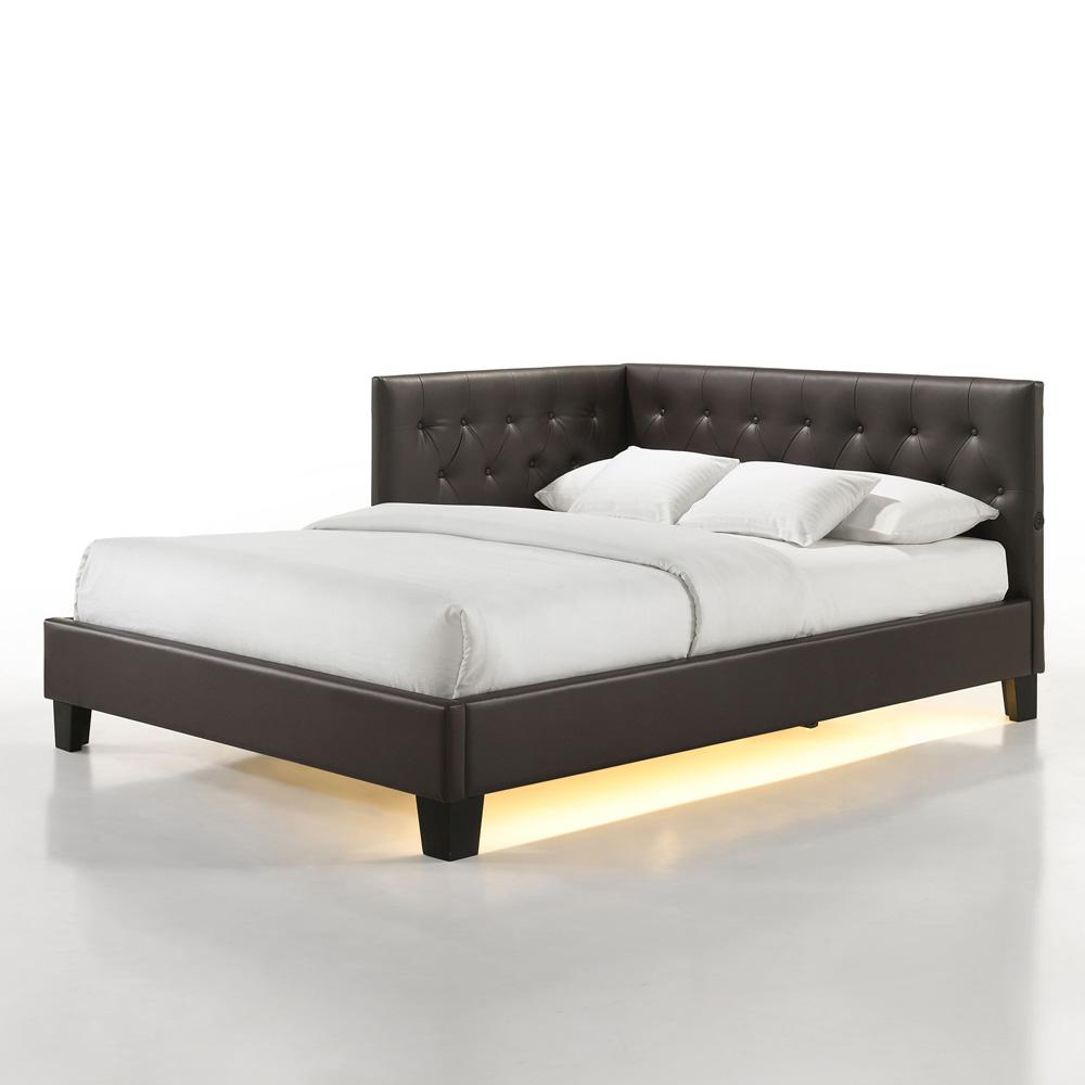 Picket House Furnishings -  Mirage Corner Full Bed in Brown PU - UB-11730-5-CFB veiw 1