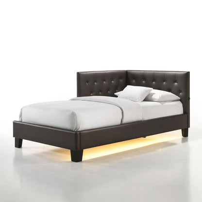Picket House Furnishings -  Mirage Corner Twin Bed in Brown PU - UB-11730-5-CTB veiw 1