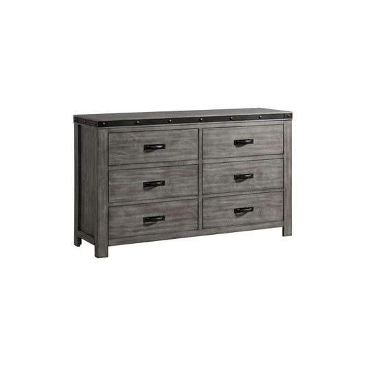 Picket House Furnishings - Montauk 6-Drawer Youth Dresser in Gray - WE650DR veiw 1