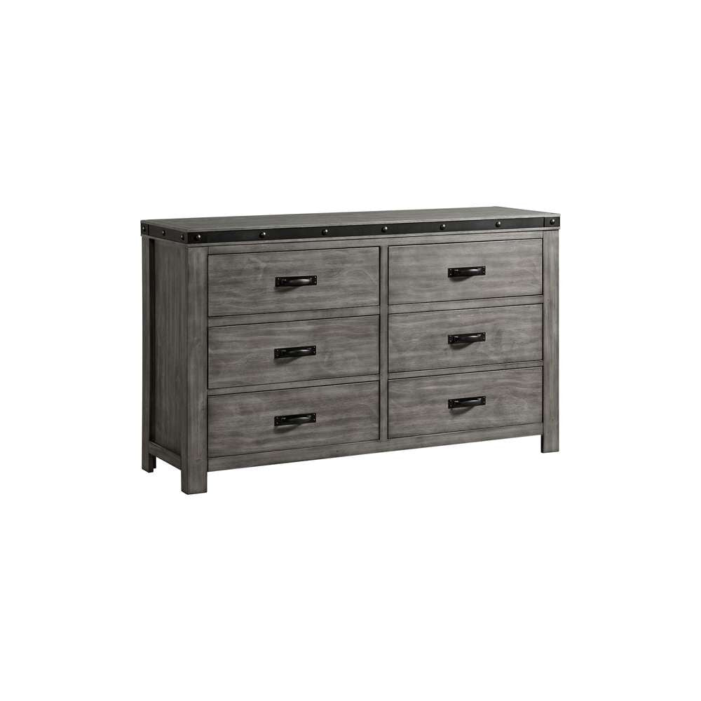 Picket House Furnishings - Montauk 6-Drawer Youth Dresser in Gray - WE650DR veiw 3