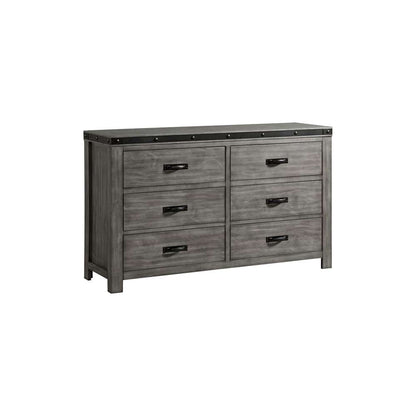 Picket House Furnishings - Montauk 6-Drawer Youth Dresser in Gray - WE650DR veiw 3