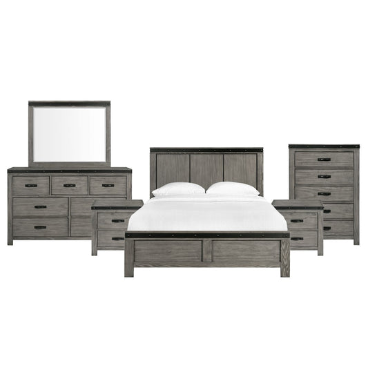 Picket House Furnishings - Montauk King Panel 6PC Bedroom Set - WE600KB6PC veiw 1