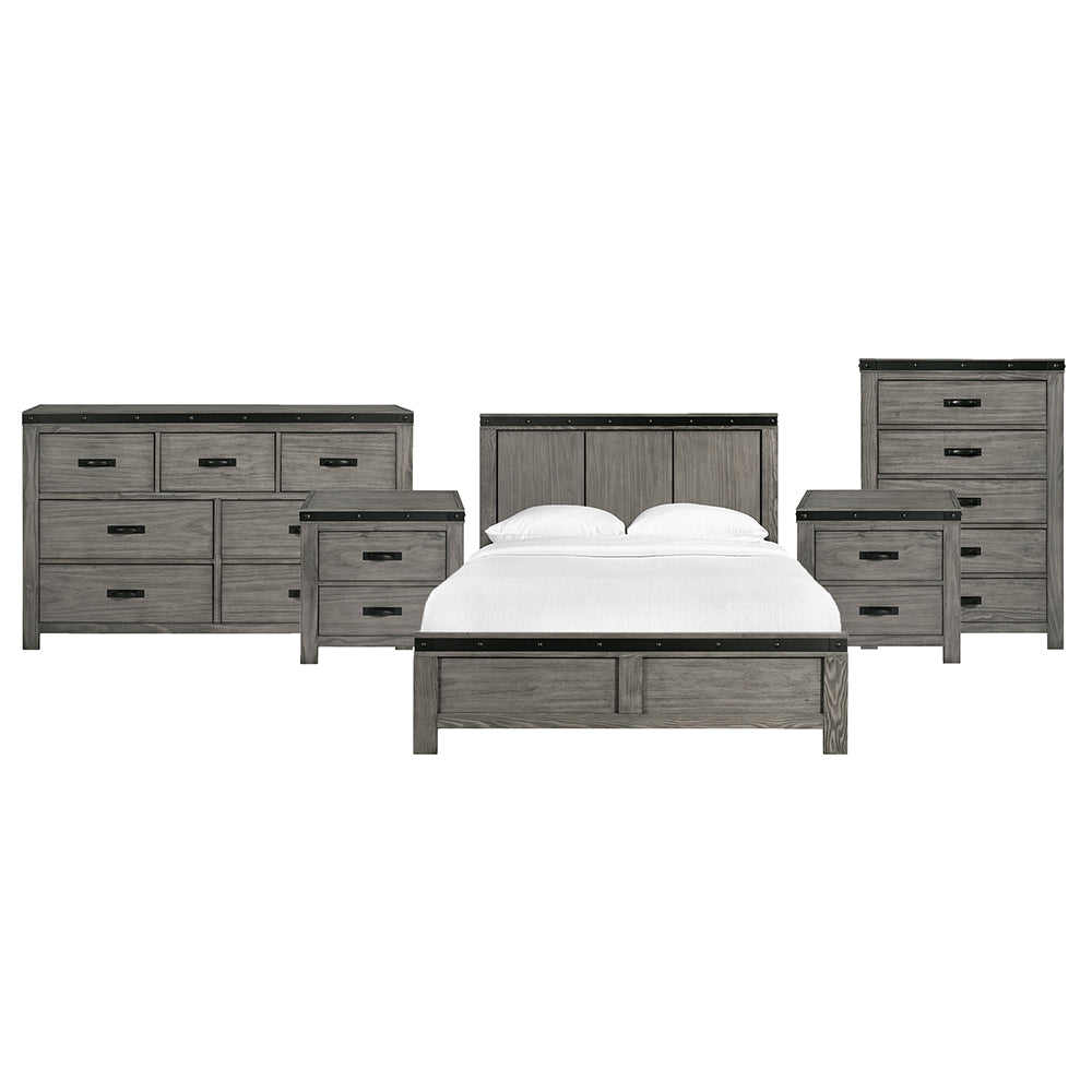 Picket House Furnishings - Montauk Queen 5PC Bedroom Set - WE600QBNSDRC view 1