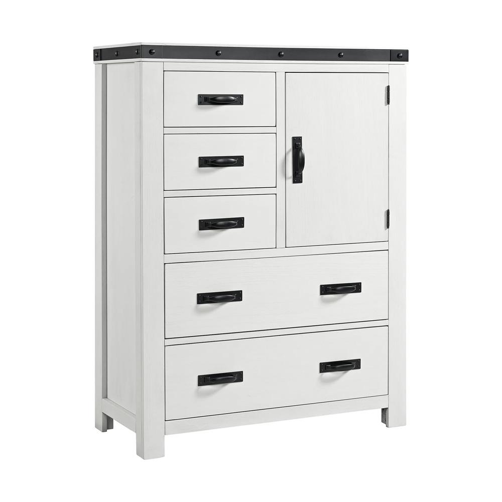 Picket House Furnishings - Montauk Youth 5-Drawer Door Chest in White - WE700DC veiw 1