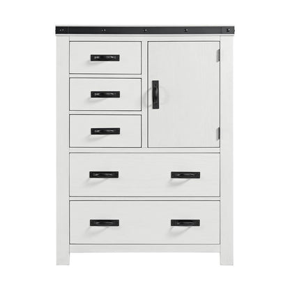 Picket House Furnishings - Montauk Youth 5-Drawer Door Chest in White - WE700DC veiw 2