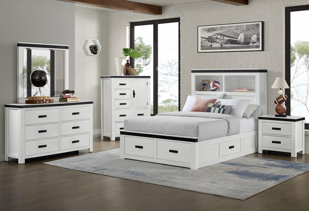 Picket House Furnishings - Montauk Youth 5-Drawer Door Chest in White - WE700DC veiw 3