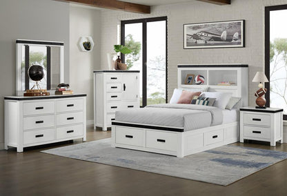 Picket House Furnishings - Montauk Youth 5-Drawer Door Chest in White - WE700DC veiw 3