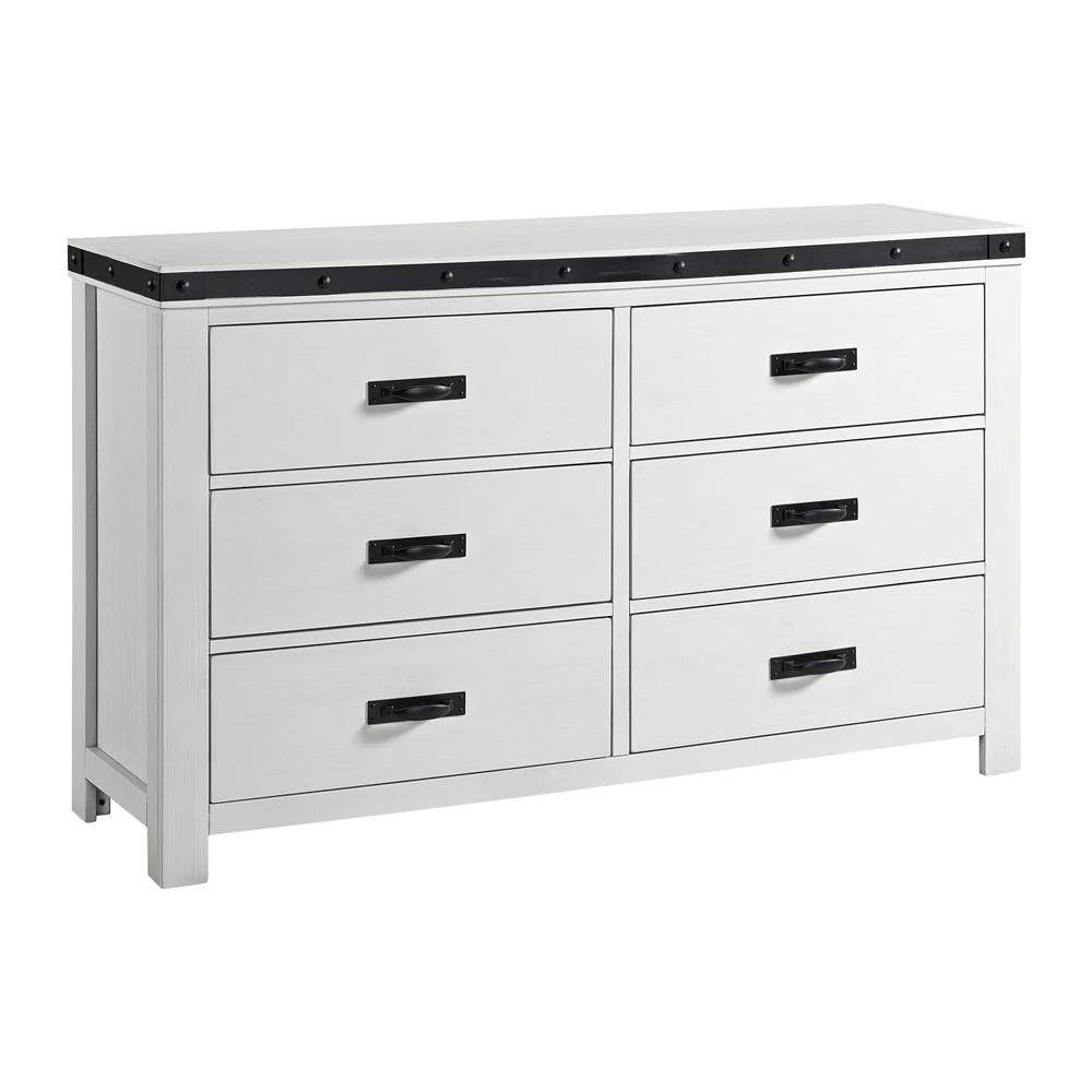 Picket House Furnishings - Montauk Youth 6-Drawer Dresser in White - WE750DR veiw 1