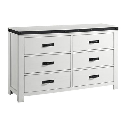 Picket House Furnishings - Montauk Youth 6-Drawer Dresser in White - WE750DR veiw 1
