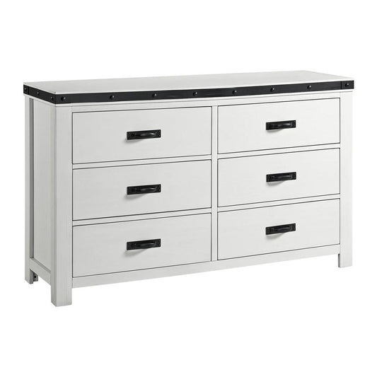 Picket House Furnishings - Montauk Youth 6-Drawer Dresser in White - WE750DR veiw 1