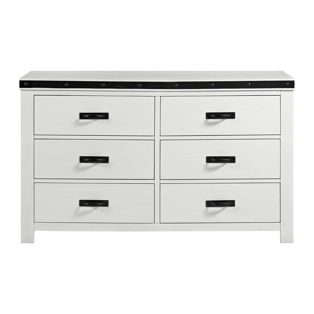 Picket House Furnishings - Montauk Youth 6-Drawer Dresser in White - WE750DR veiw 2