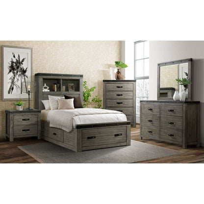 Picket House Furnishings - Montauk Youth 6-Drawer Dresser & Mirror Set in Grey - WE650DRMR veiw 2
