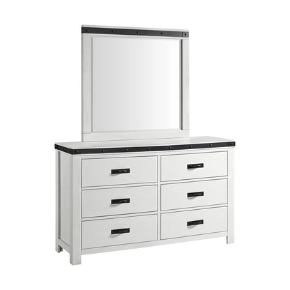 Picket House Furnishings - Montauk Youth Dresser and Mirror Set in White - WE750DRMR veiw 1
