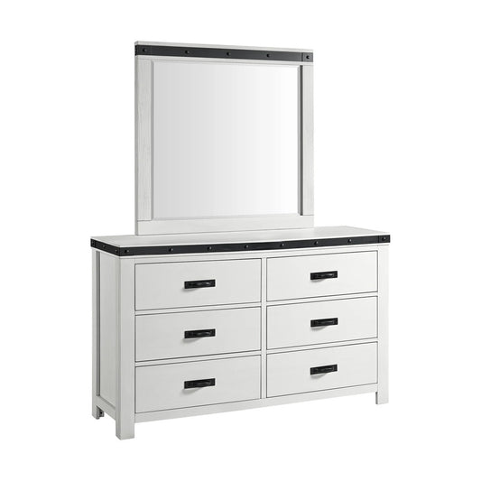 Picket House Furnishings - Montauk Youth Dresser and Mirror Set in White - WE750DRMR veiw 1