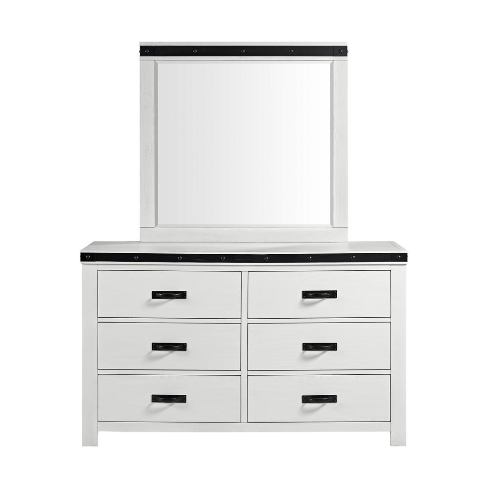 Picket House Furnishings - Montauk Youth Dresser and Mirror Set in White - WE750DRMR veiw 2