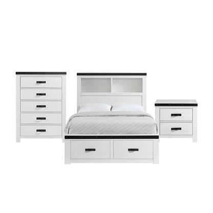 Picket House Furnishings - Montauk Youth Full Platform Storage 3PC Bedroom Set in White - WE750FB3PC veiw 1