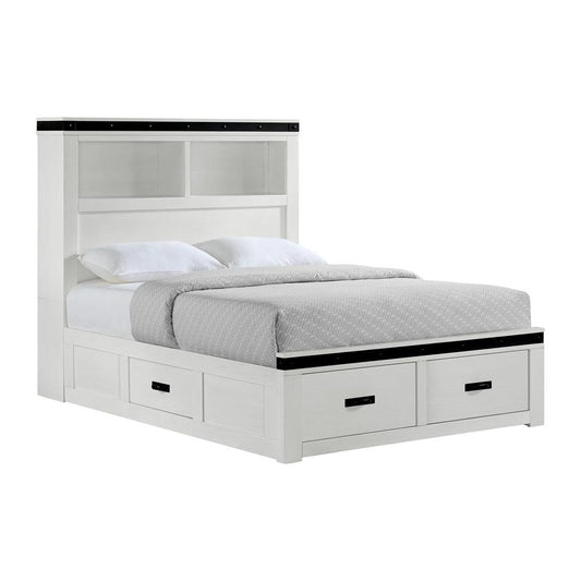 Picket House Furnishings - Montauk Youth Full Platform Storage Bed in White - WE750FB veiw 1