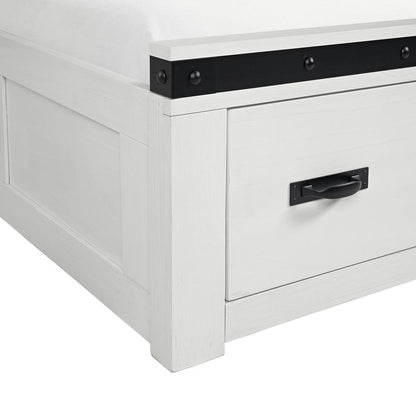 Picket House Furnishings - Montauk Youth Full Platform Storage Bed in White - WE750FB veiw 5