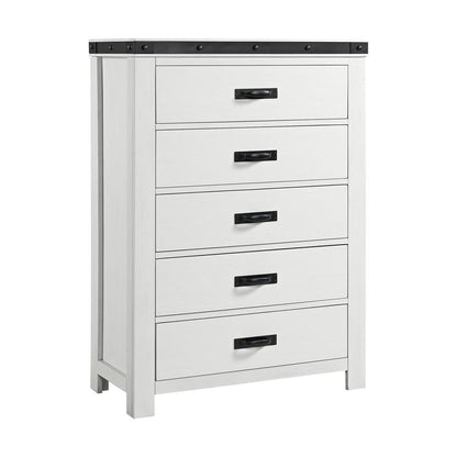 Picket House Furnishings - Montauk Youth Twin Platform Storage 5PC Bedroom Set in White - WE750TB5PC veiw 2