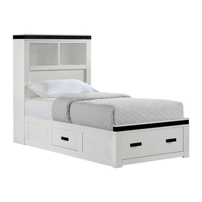 Picket House Furnishings - Montauk Youth Twin Platform Storage 5PC Bedroom Set in White - WE750TB5PC veiw 4