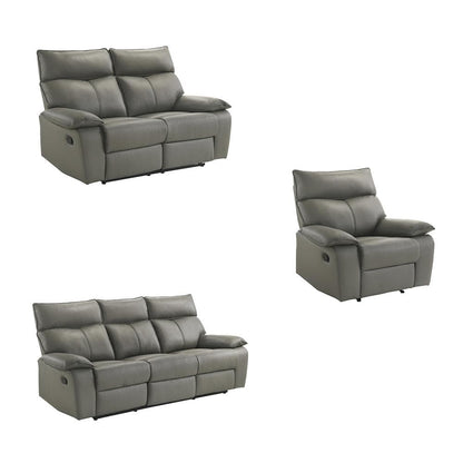 Picket House Furnishings - Murray 3PC Living Room Set in Aviarah Grey-Sofa, Loveseat & Recliner - U-15630-3631-3PC veiw 1