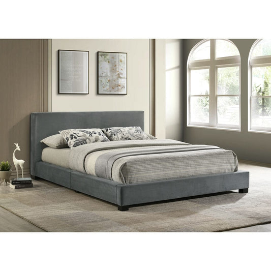 Picket House Furnishings - Natalie Full UPH Bed in Grey Velvet - UB-14870-3-FB view 1