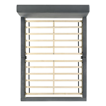 Picket House Furnishings - Natalie Full UPH Bed in Grey Velvet - UB-14870-3-FB view 3