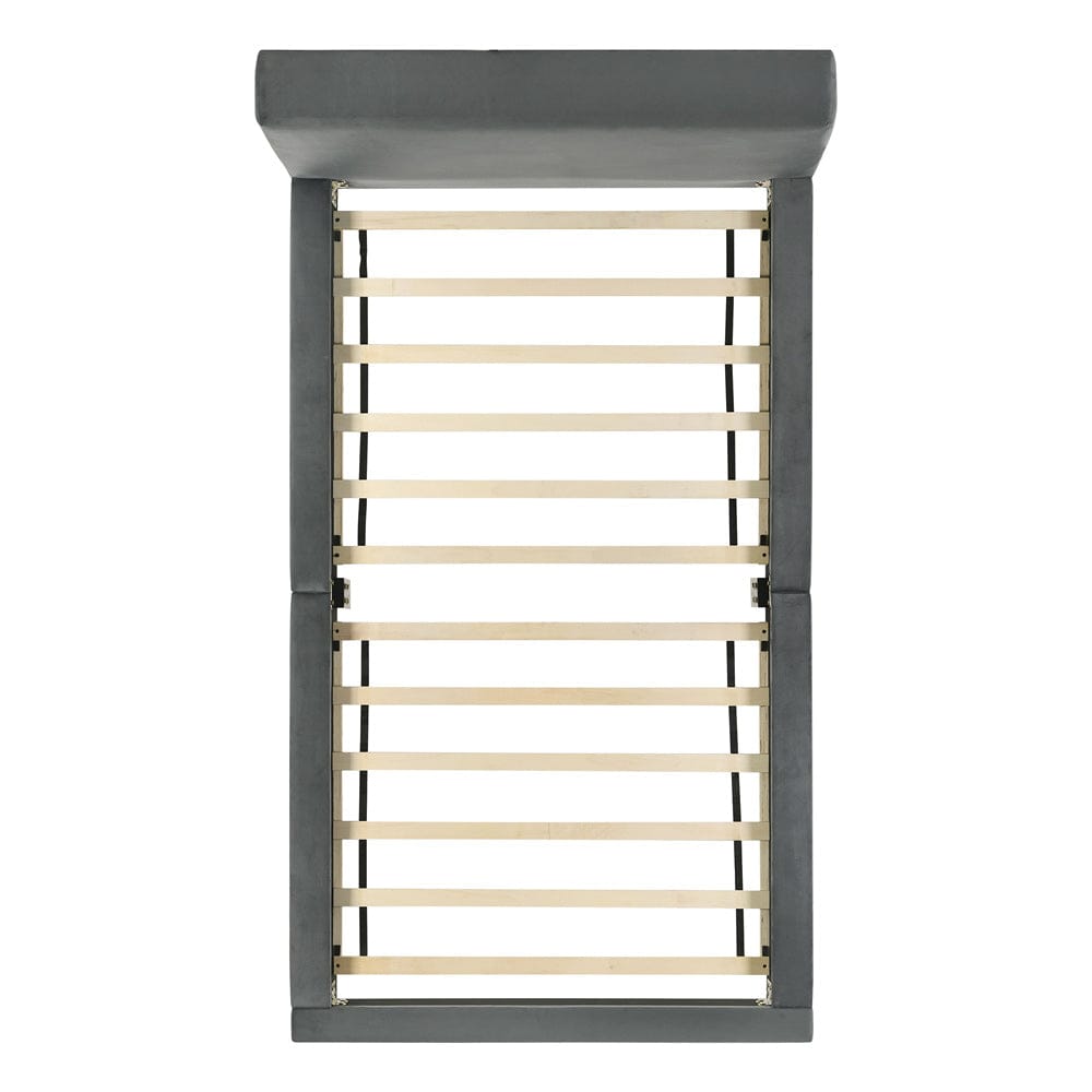 Picket House Furnishings - Natalie Twin UPH Bed in Grey Velvet - UB-14870-3-TB view 3